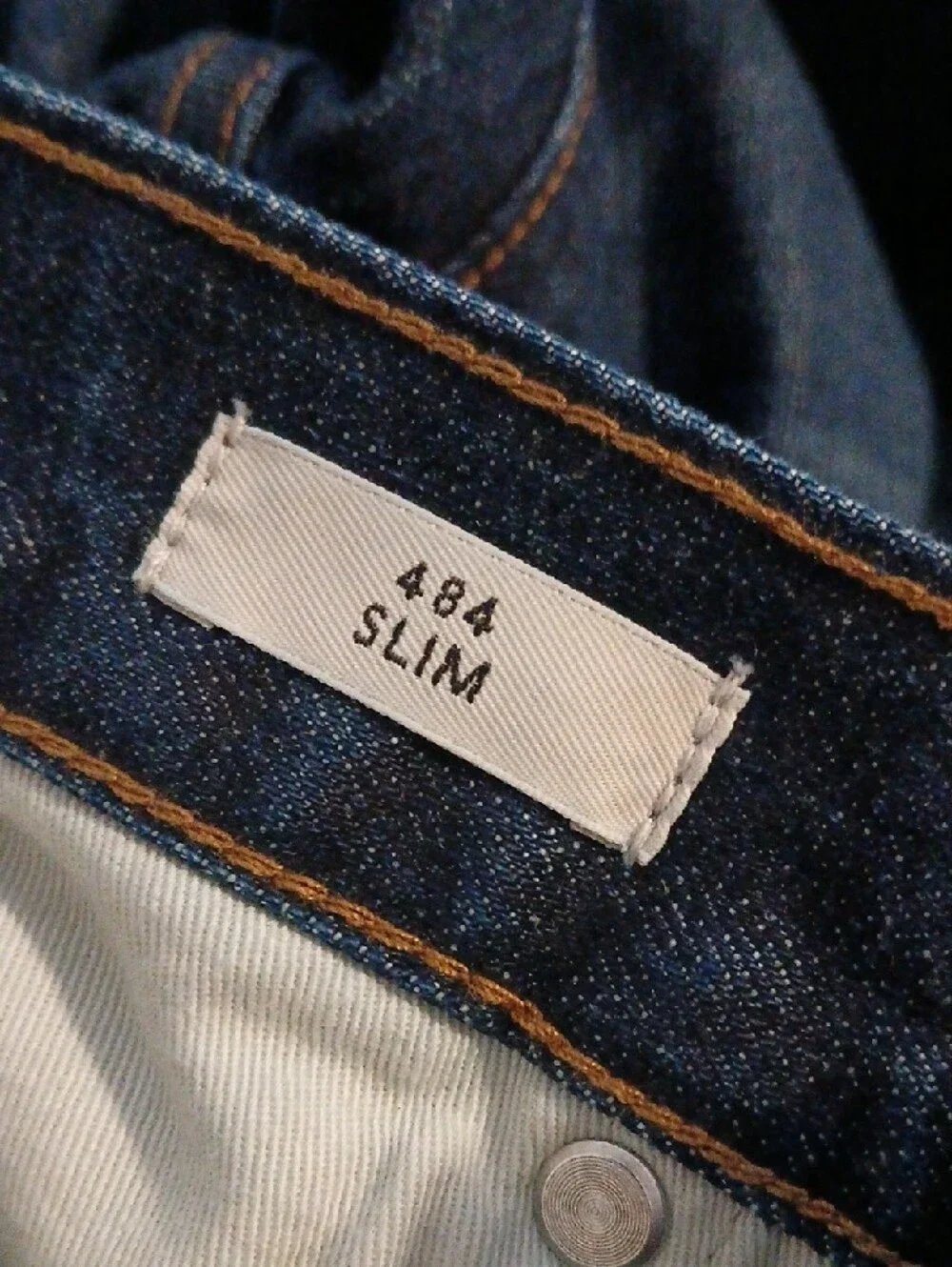 J.Crew 484 Slim Tapered Jeans Mens 33x32 Blue Dark Wash Cotton Denim Casual Pant